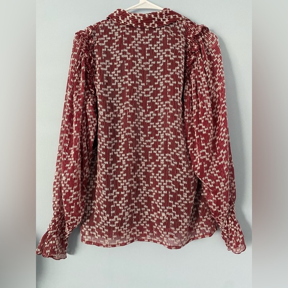 Heimstone red and white Pomegranate Plumetis blouse - Picture 5 of 6